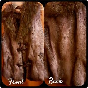 "Sheroes" Faux Fur Satin Vest with Pockets